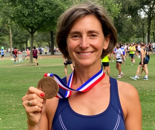 Sophie Renard avec médailles